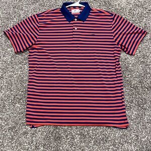 Striped Polo Shirt - Red and Blue